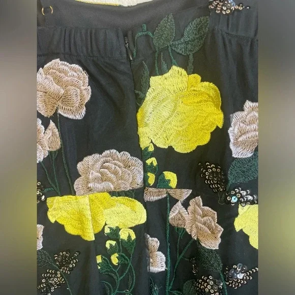 Lulus Rue Black Mesh Floral Embroidered Sequin Bodycon Mini Dress Size XS - Picture 7 of 10